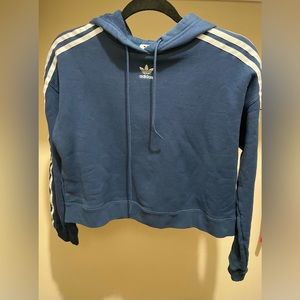 Adidas cropped hoodie jacket